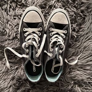 black and white converse